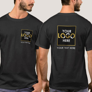 Dubbla Sida vid Logotyp - Svart - säljfrämjande  T Shirt