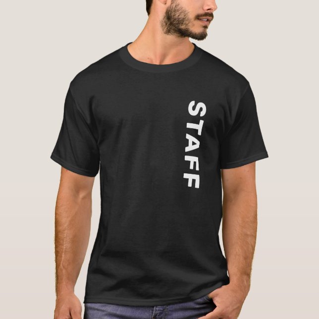 Dubbla Sida vid utformningen av personalmedlemmen  T Shirt (Framsida)