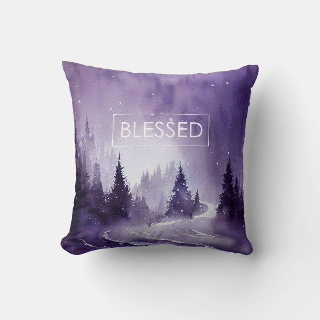 Dubbla-sidade kristna Efesiers citerar och BLESSED Kudde (Framsida)