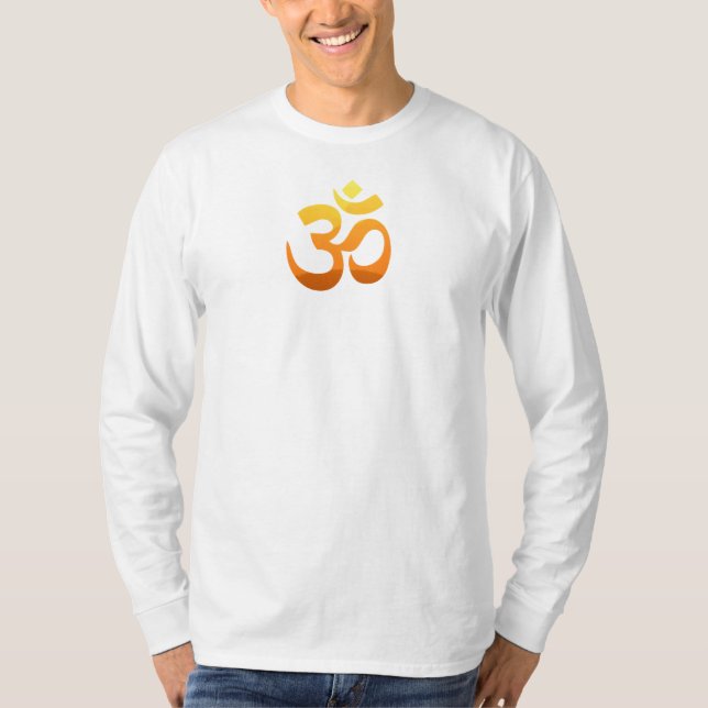 Dubbla-siddesign om mantrasymbol YOGA Manar T Shirt (Framsida)