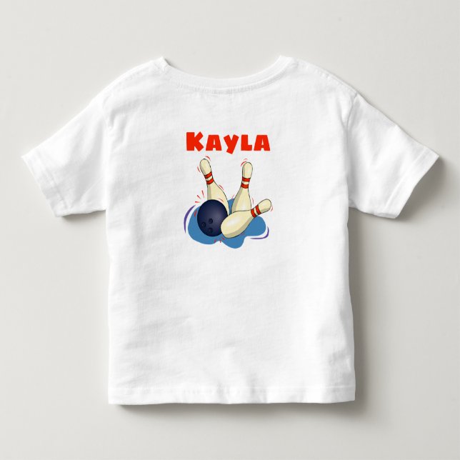 Dubbla Side Add Your Barn Namn T-shirt (Baksida)