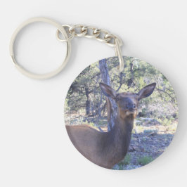 Dubbla Side Moose Nyckelring