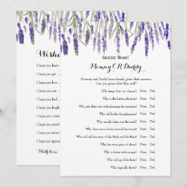 Dubbla Side - Önskemål för babyspel | Gissa vem Inbjudningar