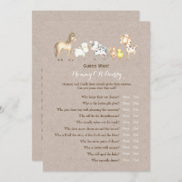 Dubbla Side - Önskemål för babyspel | Gissa vem Inbjudningar