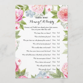 Dubbla Side - Önskemål för babyspel | Gissa vem Inbjudningar