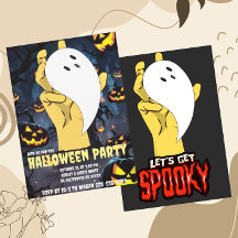 Dubbla-Side Spooky Ghost Hand Halloween-Anpassning