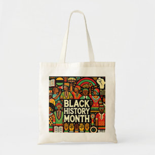 Dubbla Side Vibrant Afro Culture Tote Bag Tygkasse