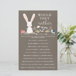 Dubbla Sided Baby Shower Games a Little Bunny