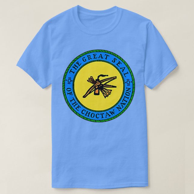 DUBBLA SIDED Choctaw Nation Flagga Shirt Choctaw T Shirt (Design framsida)
