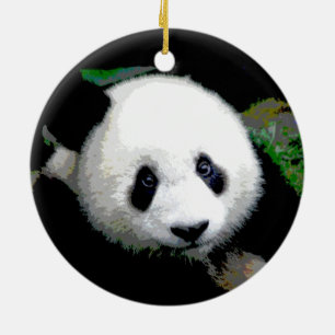 Dubbla Sided Coola Panda Julgran Ornament
