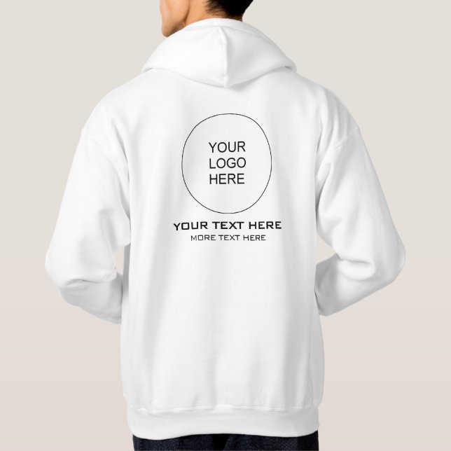 Dubbla Sided Hoodie Company Logotyp här Manar Whit (Baksida)