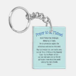 Dubbla-Sided Keychain Saint Michael Prayer