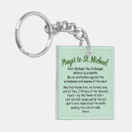 Dubbla Sided Keychain St. Michael Prayer