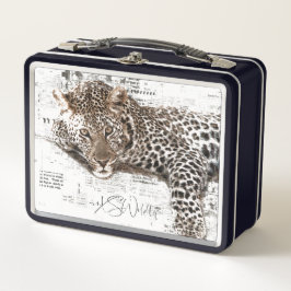 Dubbla Sided LAZY Leopard Lunch Box