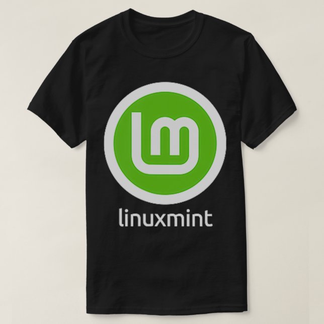 DUBBLA SIDED Linux Mint Comfortable Familiar Compu T Shirt (Design framsida)