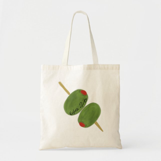 Dubbla-Sided Martini Tote Bag Tygkasse (Framsidan)