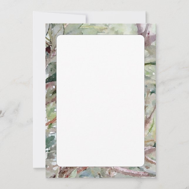 Dubbla-sidig australisk Foliage Inbjudningar (Framsida)