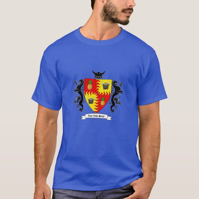 Dubbla-sidig Beep Heraldry Shirt, Veni Vedi Beepi T Shirt (Framsida)