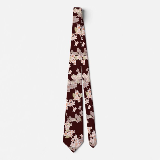 Dubbla-sidig Blommar av körsbär Slips (Framsida)