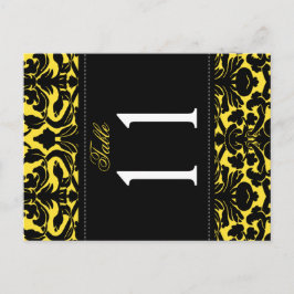 Dubbla-sidig Gult och Bordsnummer för svarta lådor