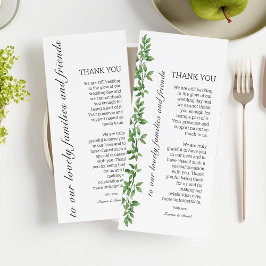 Dubbla-sidig minimalistisk kalligrafiskript Bröllo