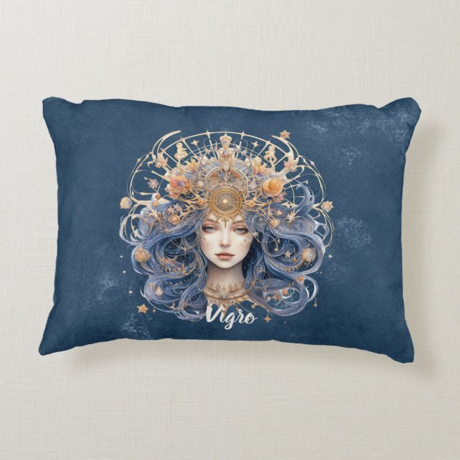 Dubbla-sidig symbol Vigro-signaturens anpassade na Prydnadskudde (Baksidan)