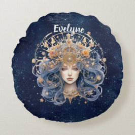 Dubbla-sidig symbol Vigro-tecken och eget namn Rund Kudde