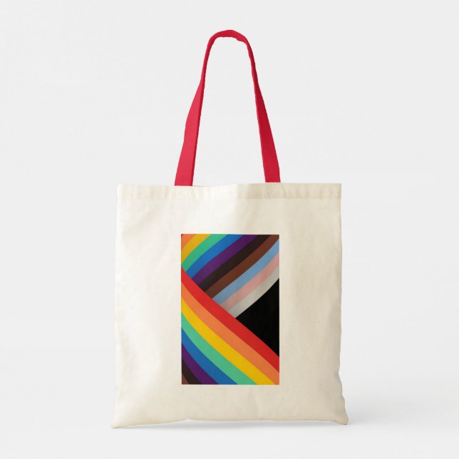 Dubbla-sidig tote-säck med Pride Vibe Tygkasse (Baksida)
