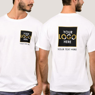 Dubbla Sidoföretag - Logotyp och textbefordring T Shirt