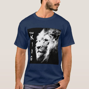 Dubbla Sidosida vid Kung Modern Pop Art Lejont huv T Shirt