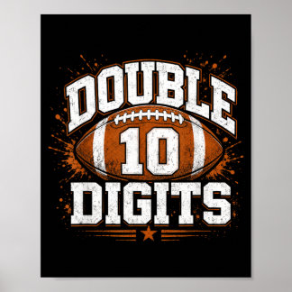 Dubbla siffror Födelsedags Pojke 10 Fotboll 10-års Poster