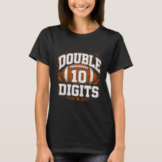 Dubbla siffror Födelsedags Pojke 10 Fotboll 10-års T Shirt