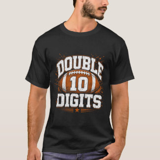 Dubbla siffror Födelsedags Pojke 10 Fotboll 10-års T Shirt