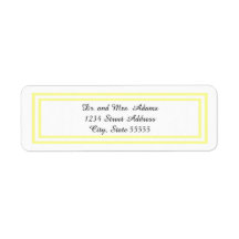 Dubbla Soft Gult Trim - Returadressetikett