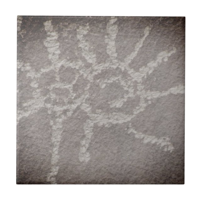 Dubbla Sol - Tidningen Sten Petroglyfer Kakelplatta (Framsidan)