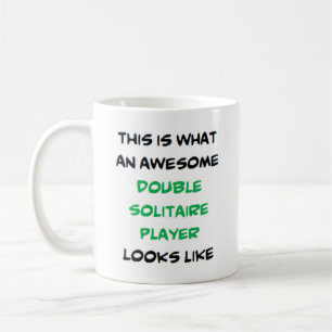 dubbla solitaire-spelare, fantastisk kaffemugg