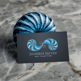 Dubbla Spiral Nautilus Snäcka Visitkort