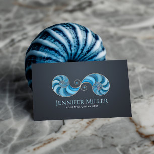 Dubbla Spiral Nautilus Snäcka Visitkort