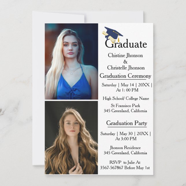 Dubbla studenten 2 bild Studenten Meddelande (Framsida)