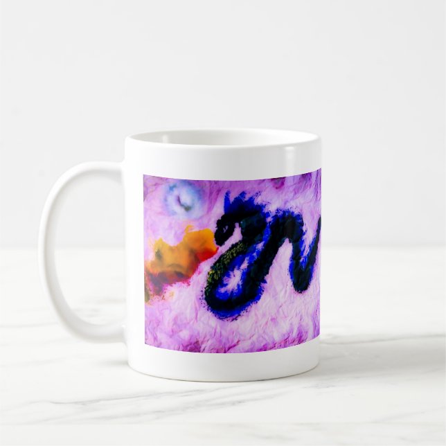 Dubbla Sumi Dragon kaffe mugg (Vänster)
