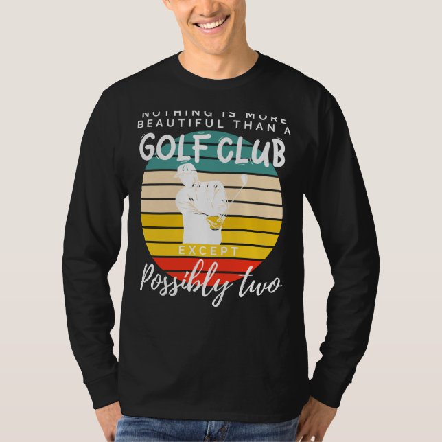 Dubbla Swing Elegance: Golf Klubb Humor Tee for En (Framsida)