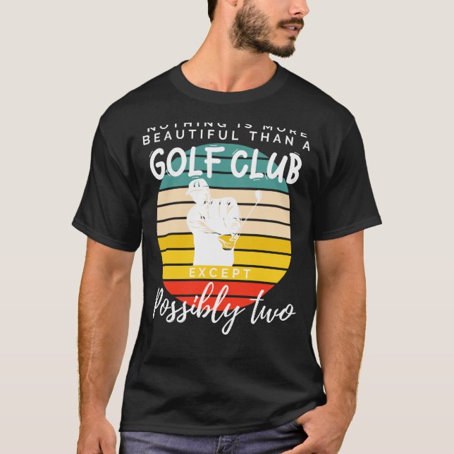 Dubbla Swing Elegance: Golf Klubb Humor Tee for En (Framsida)