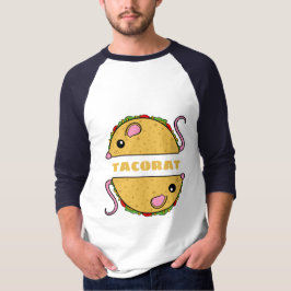 Dubbla Taco Råtta Raglan T-Shirt (Gult text)