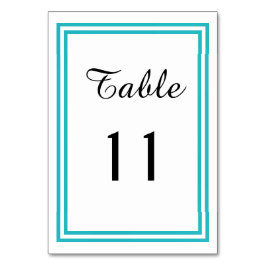 Dubbla Teal Trim - Bord Card Bordsnummer