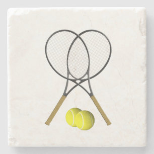 Dubbla Tennis Sport Tema Underlägg Sten