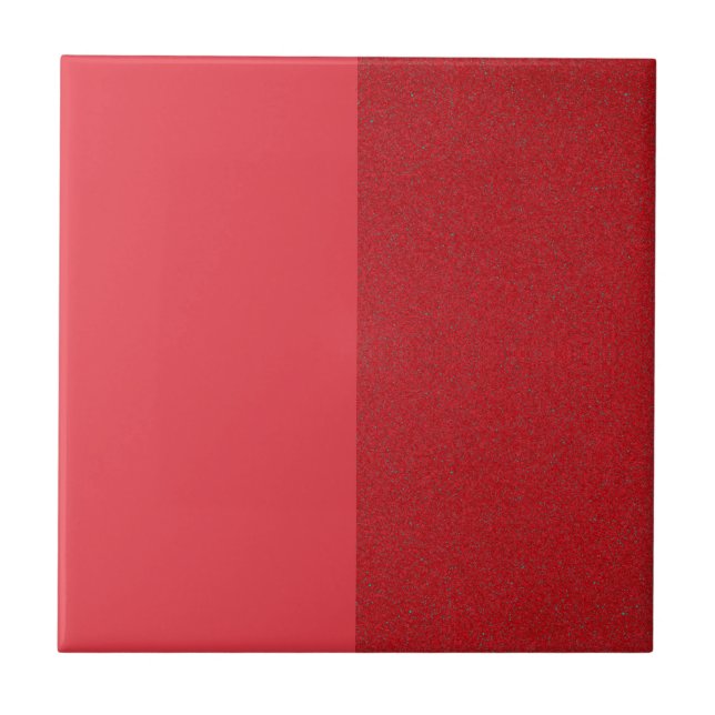 Dubbla Tomato Red Ceramic Tile - Anpassa Kakelplatta (Framsidan)
