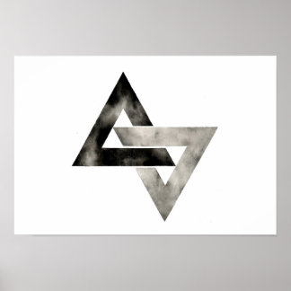 Dubbla Triangles . Modern. Minimal. Geometrisk Poster