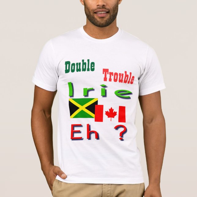 Dubbla Trouble Jamaican-canadian t-shirts (Framsida)