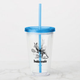 Dubbla Trouble Kangaroo Tennis Take Away Mugg