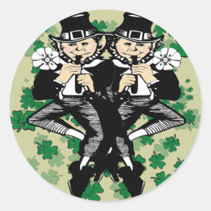 Dubbla Trouble Lucky Irish Twillingars Runt Klistermärke